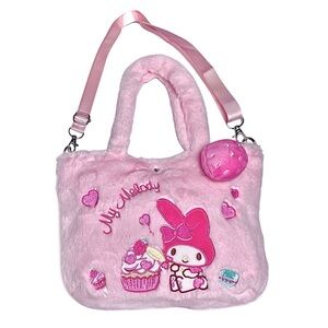 My Melody Plush Handbag Tote Crossbody for Kids/Teena/Young Adult